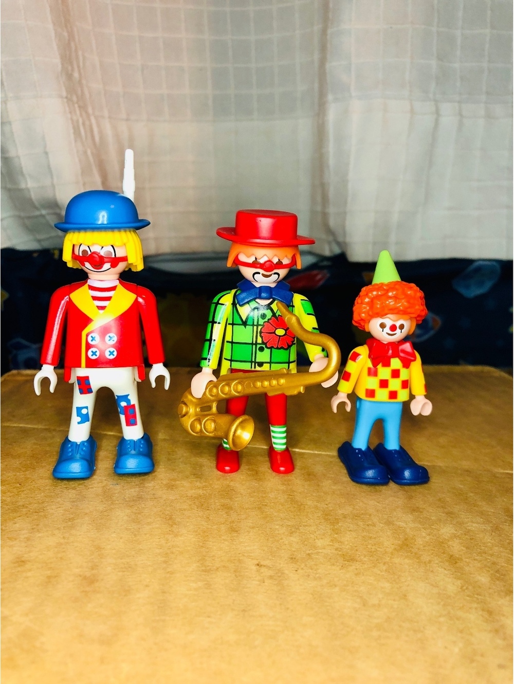 Vintage Playmobil Clown Lot 3 Figures 1974 1996 Geobra Saxophone Circus Rare